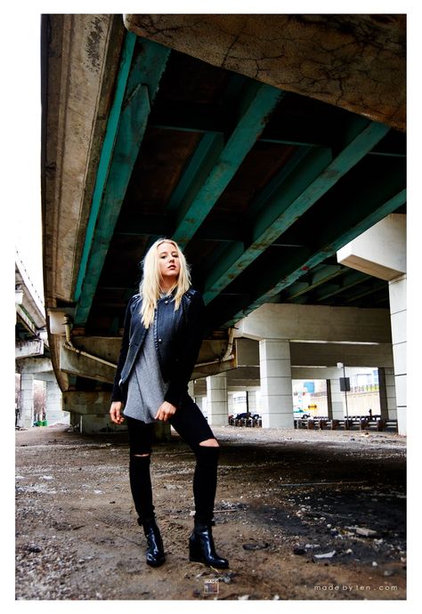 Underpass Photoshoot, Under Bridge Photoshoot, Bridge Fashion, Lifestyle Photography Women, Women Photoshoot, Holiday Shoot, Urban Grunge, Under Bridge, Bridge Model