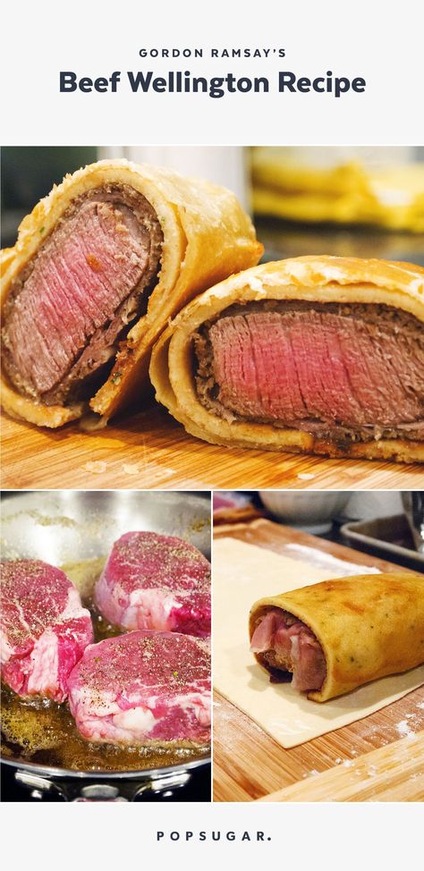 How to Make That Infamous Beef Wellington, From Someone Who Worked on Hell's Kitchen Gordon Ramsay Beef Wellington, Gordon Ramsey Recipes, Wellington Recipe, Mojito Recept, Gordon Ramsay Recipe, Beef Wellington Recipe, British Dishes, Tv Dinner, Hell's Kitchen