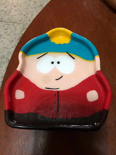 South Park Clay Art, Clay Ash Tray Ideas, Clay Ash Tray Diy, Diy Clay Ashtray, Diy Air Dry Clay, Sculpture Art Clay, Eric Cartman, Rick Y Morty, Clay Diy Projects