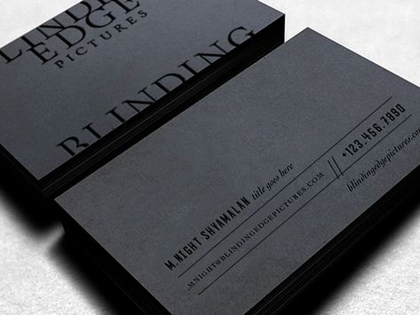 Black On Black Business Cards, Black Business Cards Design, Cool Business Cards Creative, Black Business Card Design, M.night Shyamalan, Architecture Business Cards, Best Business Cards, Black Business Cards, Black Branding