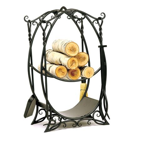 Indoor Firewood Rack, Firewood Storage Indoor, Firewood Racks, Cottage Fireplace, Cottage Woods, Firewood Holder, Wood Holder, Fireplace Set, Firewood Rack