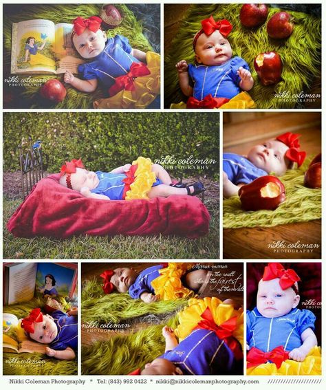 Snow White Photography, Baby Snow White, Princess Photoshoot, Halloween Mini Session, Photography Snow, Snow White Birthday Party, Baby Snow, Foto Newborn, Snow White Birthday