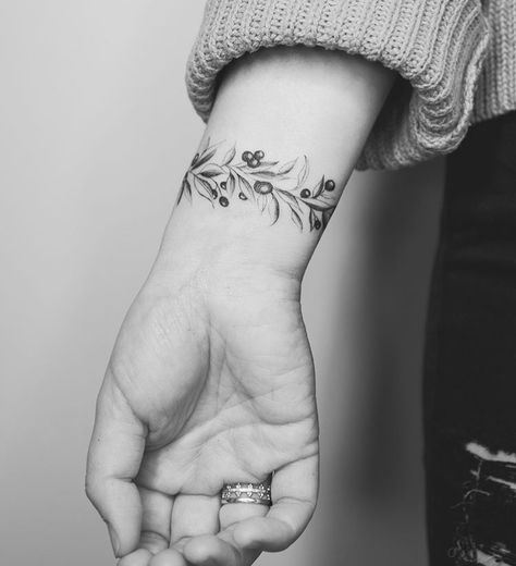 Olive Branch Watercolor Olive Branch Tattoo, Olive Branch Heart Tattoo, Olive Branch Tattoo With Flowers, Olive Branch Tattoo Sleeve, Olive Branch Wrist Wrap Tattoo, Olive Branch Bracelet Tattoo, Olive Branch Wrist Tattoo, Olive Tree Tattoo For Women, Dove And Olive Branch Tattoo