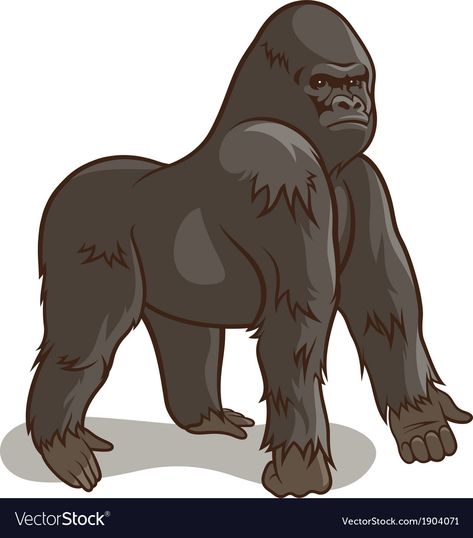 Gorilla Clipart, Big Gorilla, Baby Gorillas, Hat Vector, Animal Tracks, Animal Silhouette, Art Techniques, Transparent Png, Vector Logo