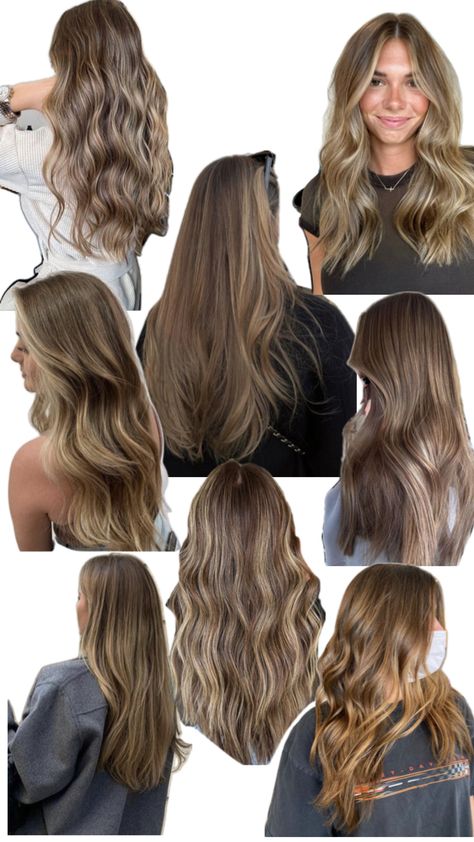 blonde, highlights, brunette, hair inspo, salon, warm, natural hair, balayage, highlights, brown Natural Hair Balayage, Highlights Brunette Hair, Hair Balayage Highlights, Brown Hair With Blonde Balayage, Brunette Hair Ideas, Natural Blonde Balayage, Highlights Brunette, Warm Blonde Highlights, Brunette With Blonde Highlights