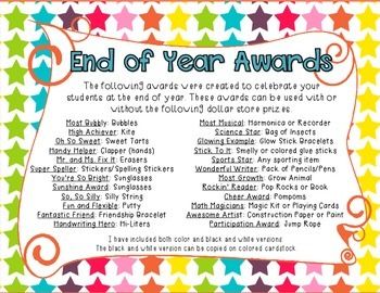 Teachers Pay Teachers - The open marketplace for educators Pre K Awards Ideas, Preschool Superlatives Awards, Funny Superlatives Awards, Daycare Graduation, Kindergarten Awards, Synonym Posters, Coaching Softball, Kindergarten Graduation Ideas, End Of Year Awards