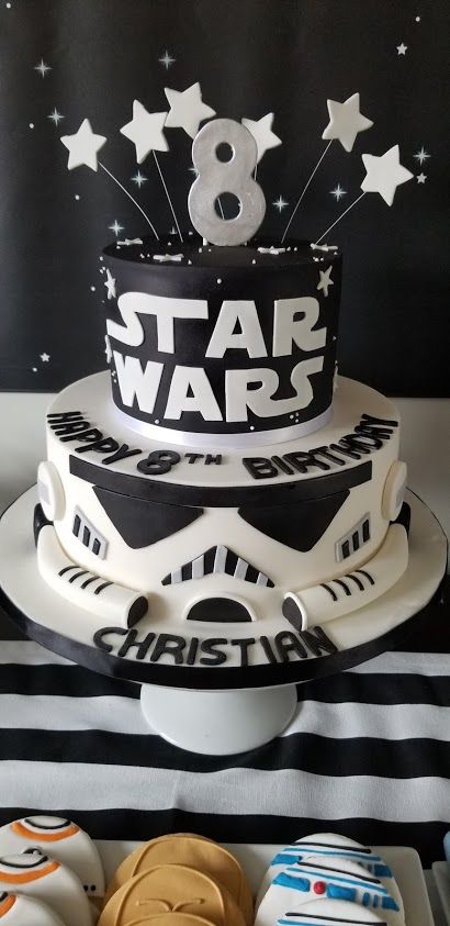 Star Wars Cake Toppers, Star Wars Birthday Cake, Star Wars Theme Party, Star Wars Cake, Star Wars Birthday Party, Birthday Star, Star Wars Birthday, Star Wars Party, Boy Birthday Cake