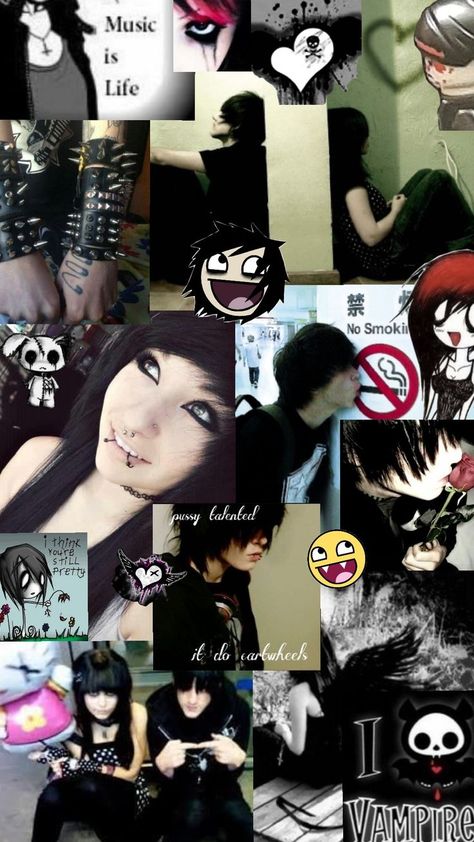 emo collage. includes emo people, skelanimals, emo art, etc. Emo Collage, Music Is Life, Collage, Music