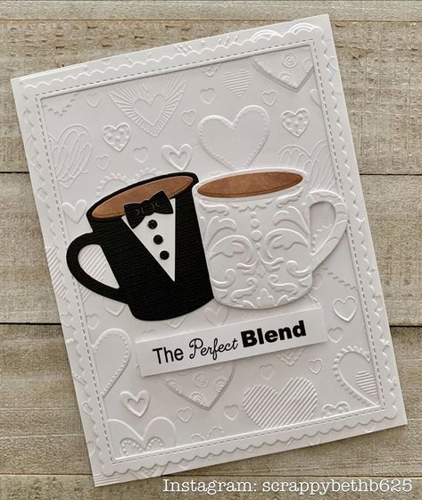 Homemade Wedding Shower Cards, Cricut Wedding Cards, Paper Gnomes, Homemade Wedding Cards, Wedding Shower Cards, Anniversary Cards Handmade, Coffee Wedding, Wedding Cards Handmade, Bridal Shower Cards