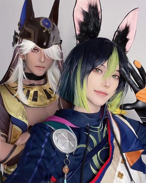 Cyno Cosplay, Tighnari Cosplay, Cyno And Tighnari, Pfp Genshin Impact, Pfp Genshin, Genshin Cosplays, Sejarah Asia, Group Cosplay, Cosplay Genshin