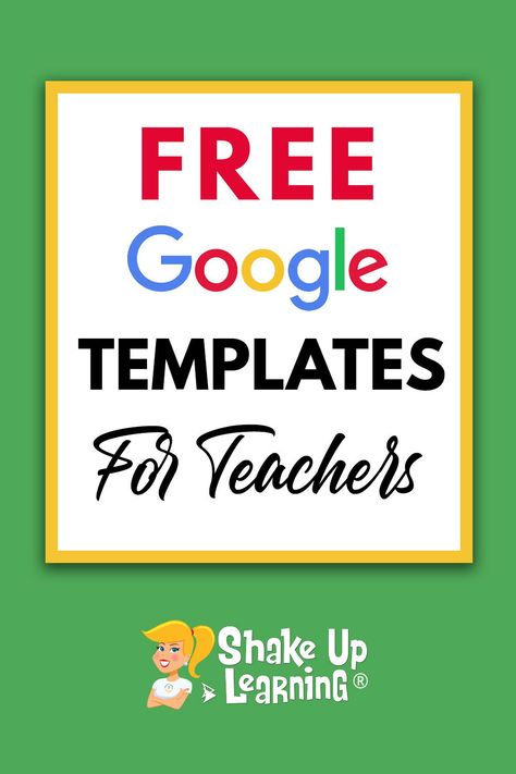 Click here to check out these FREE Google Templates for teachers! | Shake Up Learning Teacher Templates Free, Free Google Templates, Google Slides Templates For Teachers, Google Ideas, Google Classroom Elementary, Magnetic Poetry, Welcome To Class, Google Slide Templates, Apps For Education