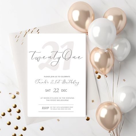 This Simple Pink 21st Birthday Party Invitations are one of my favourites! 🎉✨ Elegant and charming, these invites set the perfect tone for your milestone celebration. Let’s make it unforgettable! #SimplePink #21stBirthday #PartyInvitations #CelebrateInStyle” 21st Birthday Invitations Templates Free, 21st Invitations Design, Pink Invitation Template, Pink 21st Birthday, Birthday Invitation Background, 21st Invitations, 21st Bday Ideas, Twenty First Birthday, 21st Birthday Party