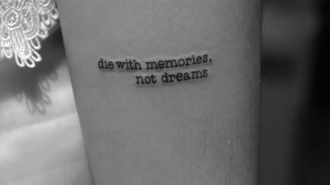 Dreams Tattoo Ideas, Wing Tattoo Arm, Dreams Tattoo, Die With Memories Not Dreams, Vintage Tattoo Art, Back Of Arm Tattoo, Small Quote Tattoos, Sigil Tattoo, Wing Tattoo Designs