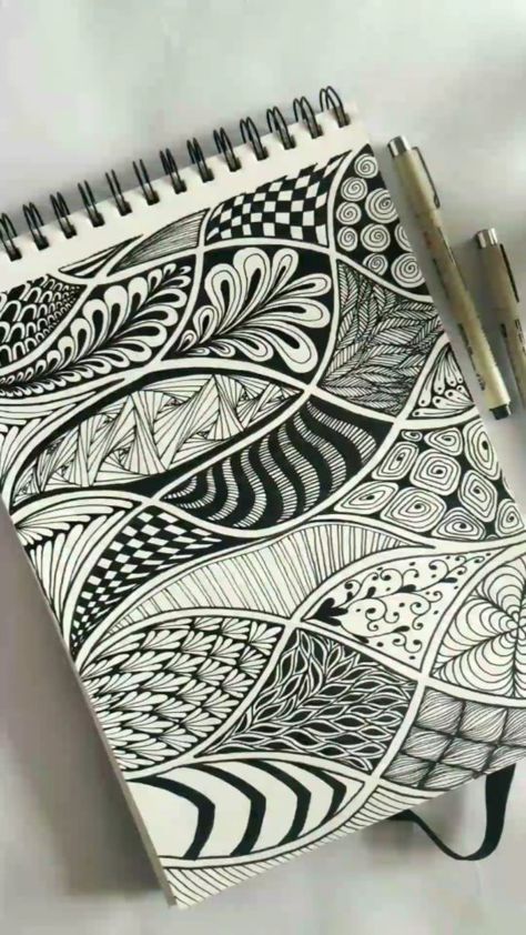 Modele Zentangle, Doodle Zen, Pattern Zentangle, Zen Patterns, Easy Zentangle Patterns, Zentangle Doodles, Zentangle Kunst, Doodle Doodle, Zentangle Pattern