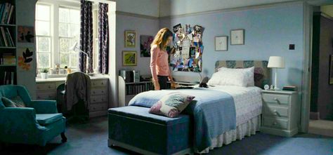 Hermione's room Hermione Granger Bedroom, Top Of The Stairs, Deathly Hallows, Hermione Granger, At The Top, Hermione, Bedroom Ideas, The Top, Stairs