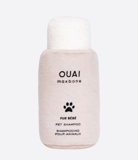 Maxbone X OUAI Dog Toy plush OUAI bottle with squeaker with dog Ouai Dog, Preppy Dog, Cute Dog Toys, Detangling Comb, Dog Accesories, Puppy Accessories, Travel Cases, Dog Essentials, Pet Shampoo