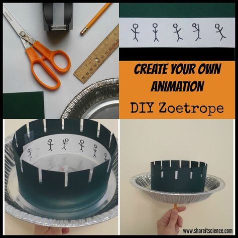 Share it! Science : DIY Zoetrope Animation STEAM Project Diy Zoetrope, Zoetrope Animation, Science Diy, Art Engineering, Steam Ideas, Stem Classes, Steam Projects, Stem Classroom, Steam Activities