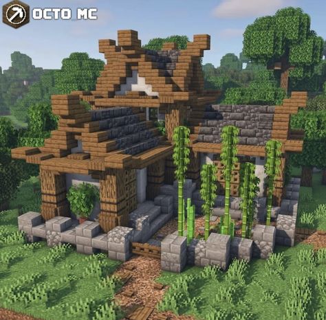 Minecraft Jungle Builds, Minecraft Hus, Minecraft Medieval Village, Minecraft Earth, Construction Minecraft, Minecraft Japanese, Minecraft Kingdom, Minecraft Interior, Jungle House