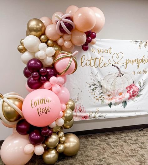 A little pumpkin is on the way 🎃🩷👶🏼 #babyshower #pumpkin #balloons #baby #momtobe #newparents #bubblesandbows🎈🎀 #events Pumpkin Balloons, Emma Rose, New Parents, The Way, Balloons, Bubbles, Quick Saves