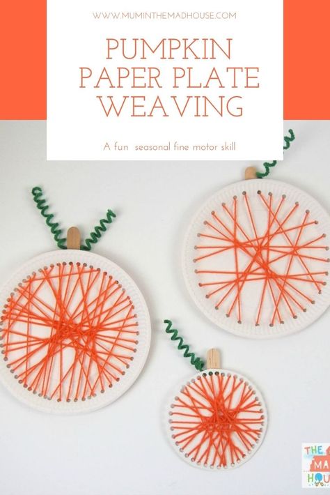 This pumpkin paper plate lacing is a fab fun seasonal kids craft that is perfect for working on fine motor skills. Paper Plate Autumn Craft, Fall Fine Motor Crafts, Lacing Activities For Preschoolers, Fall Fine Motor Activities Kindergarten, Lacing Activities For Kids, Fine Motor Crafts, Adapted Art, Kids Sewing Crafts, Yarn Crafts For Kids