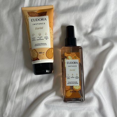 kit eudora com creme corporal e body splash