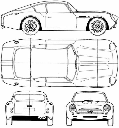 Aston martin Zagato blueprint Aston Martin Db4 Gt Zagato, Aston Martin Db4 Gt, Car Blueprint, Foto Cars, Aston Martin Db4, Wooden Toy Cars, Car Prints, Cool Car Drawings, Blue Prints