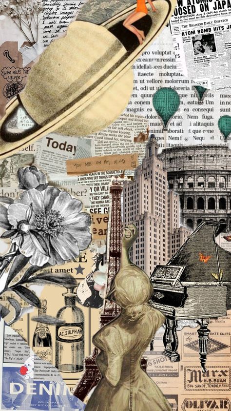 #newspaper Old Newspaper Collage, Vintage Newspaper Poster, Newspaper Aesthetic Design, Art On Newspaper, Paper Collage Ideas, Newspaper Scrapbook, Newspaper Pictures, Ap Photography, Newspaper Aesthetic