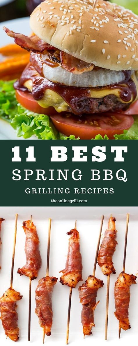 Ready to bust out the grill for some spring grilling? Here are some of the best spring BBQ recipes for you to get started with. Grilled chicken recipes, pork, vegan, and more. Spring Grilling Recipes, Spring Bbq, Bbq Grilling Recipes, Barbecue Chicken Recipe, Grilling Recipes Sides, Bbq Recipes Grill, Recipes Pork, Easy Grilling Recipes, Grilled Meat Recipes