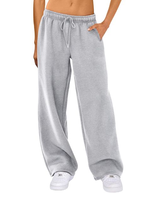 PRICES MAY VARY. 35%cotton 65 %polyester Imported Pull On closure Machine Wash Wide Leg Joggers, Aesthetic Dream, Baggy Sweatpants, Clothes Wishlist, Lounge Pants Womens, Wide Leg Sweatpants, Amazon Clothes, Casual Sweatpants, Casual Joggers