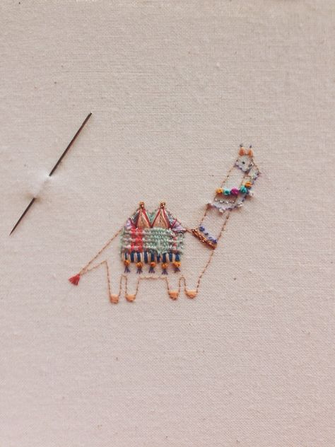 It Was A Work of Craft — meganivygriffiths: A fancy camel with a little... Camel, Embroidery