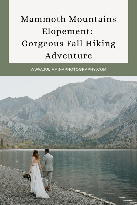 This beautiful Mammoth Mountains Elopement will get you to want to take a road trip to Mammoth Lakes! FILED UNDER: MOUNTAIN ADVENTURE Convict Lake, Mammoth Mountain, Mountain Adventure, Mammoth Lakes, Hiking Adventure, Fall Hiking, Mountain Elopement, Elopement, Road Trip