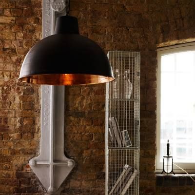 Statement pops of colour (e.g. through lampshades) will add interest, while darker hues add a touch of luxury and cosiness.   Keep lighting simple and consistent throughout the home with the Titan model by Original BTC, available from www.inspyerlighting.co.uk  #titanpendant #originalbtc #lighting #pendant #kitchenlighting #interiordesign #homedecor Copper Interior, Large Pendant Lighting, Lighting Companies, Copper Pendant Lights, Statement Lighting, Industrial Pendant, Industrial House, Ceiling Pendant, Interior Design Projects