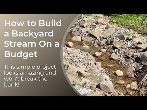 How to build a backyard stream - YouTube Dry Riverbed Landscaping, Homemade Water Fountains, Backyard Stream, Garden Stream, Diy Pond, Backyard Buildings, Easy Build, Water Fountains, Diy Landscaping