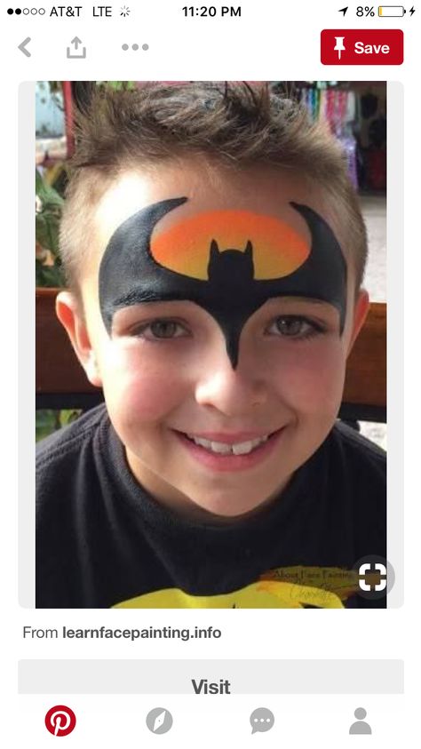 Kinderschminken Nem Halloween Makeup, Batman Face Paint, Superhero Face Painting, Batman Face, Animal Face Paintings, Face Painting Tips, Face Painting For Boys, Christmas Face Painting, Festival Face