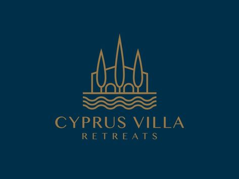 Villa Logo Design, Cyprus Villa, Villa Logo, Resort Branding, Hotel Logo Design, Resort Logo, Hotel Logo, Hotel Branding, Instagram Branding