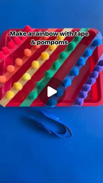 Color Sorting Activities, Make A Rainbow, Colored Tape, Basic Skills, Fine Motor Activities, Preschool Teacher, Tongs, A Rainbow, Fine Motor Skills