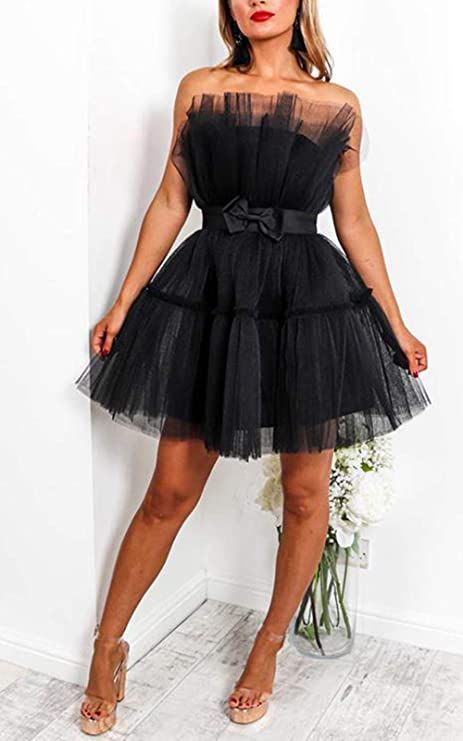 Black Bubble Dress, Prom Dresses Tulle, Homecoming Dresses For Teens, Dress Cocktail Party, Ruffle Prom Dress, Dresses Tulle, Evening Party Dresses, Mini Homecoming Dresses, Tulle Homecoming Dress