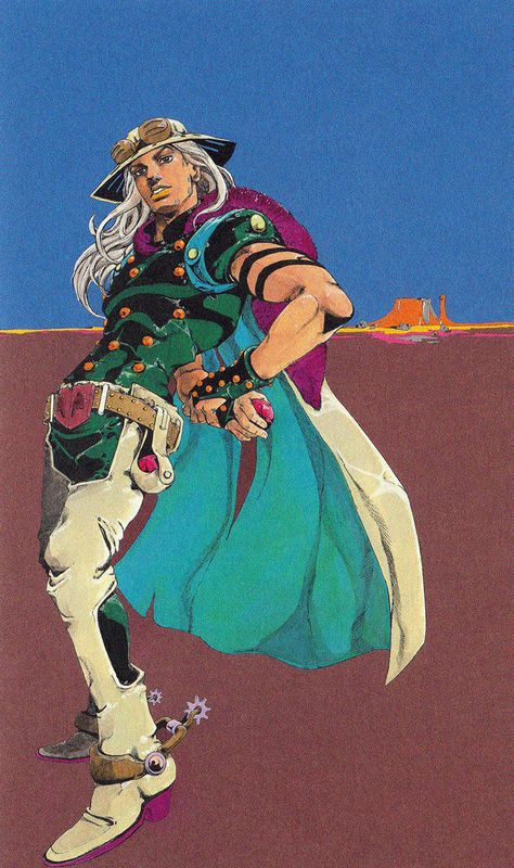 Arte de Araki Gyro Zeppeli, Hirohiko Araki, Steel Ball Run, Bizarre Art, Jojo Parts, Jojo's Bizarre Adventure Anime, Adventure Art, Ball Run, Jojo Anime