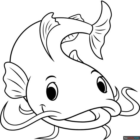 Free Catfish Coloring Page for Kids Printable Ocean Coloring Pages, Ocean Coloring Pages For Kids, Fish Coloring Pages For Kids, Printable Fish, Nemo Coloring Pages, Octopus Coloring Page, Fish Printables, Whale Coloring Pages, Ocean Coloring Pages