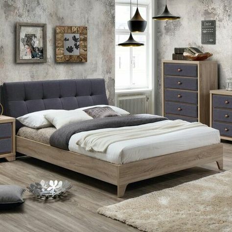 Anchor 5 Piece Bedroom Set Castleton Home Boys Room Furniture, Boys Bedroom Sets, First House Ideas, Fabric Beds, Fitted Wardrobes Bedroom, Beautiful Bed Designs, Bedroom Units, Furniture Colour, Fabric Upholstered Bed