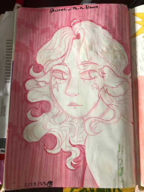 Front Sketchbook Ideas, Pink Sketchbook Page, Art Is Dead, Sketchbook Cover, Sketchbook Art Journal, Bullet Journal Art, Arte Sketchbook, Sketch Painting, Book Art Drawings