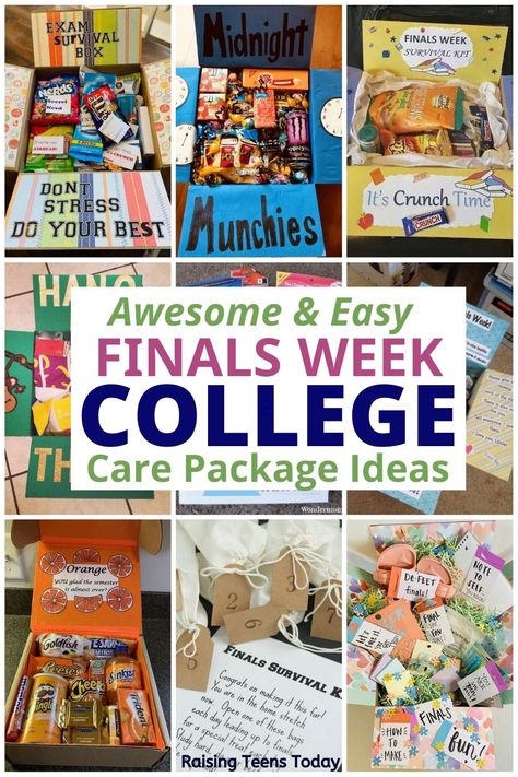 Finals Week Survival Kit Care Packages, Finals Week Survival Kit, Exam Care Package Ideas Finals Week, College Envelope Ideas, College Welcome Week Ideas, College Finals Care Package Ideas, Finals Survival Kit College, Study Care Package Ideas, Finals Care Package Ideas