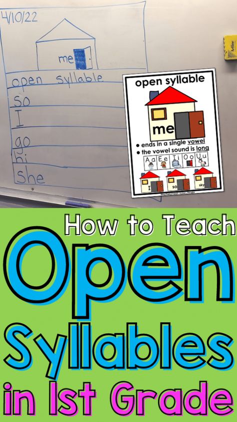 How To Teach Open And Closed Syllables, Sor Centers First Grade, Open Syllable Words, Closed Syllable Activities Free, Open Syllable Anchor Chart, Open Syllable Activities Free, Syllables First Grade, Closed Syllable Anchor Chart, Open And Closed Syllables Activities