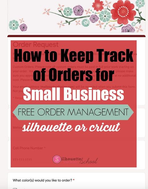 How to Keep Track of Orders for Small Business (Silhouette or Cricut) How To Keep Track Of Customer Orders, Tshirt Business Organization, Order Management System, Order Tracker, Vinyl Projects Silhouette, Silhouette School Blog, Small Business Help, Silhouette School, Business Checklist