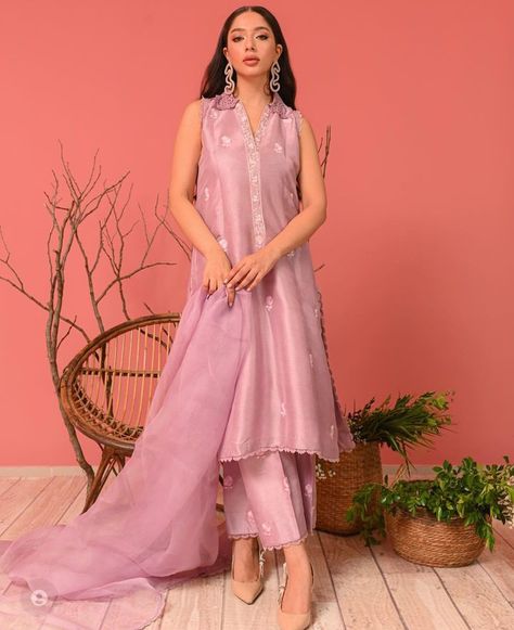 Ansab Jahangir, Raw Silk Kurta, Silk Kurta, Organza Dupatta, Suit Designs, Raw Silk, Stylish Dresses, Couture Fashion, Neck Designs