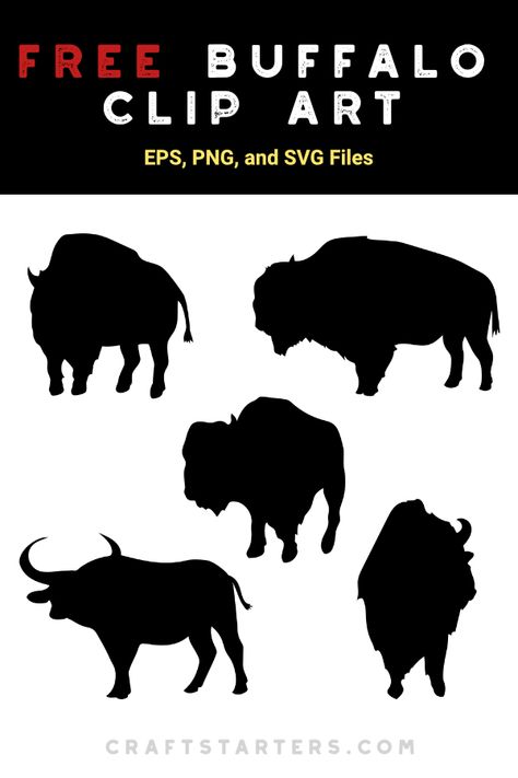 Buffalo Silhouette Printable, Buffalo Svg Free, Outline Animals, Buffalo Silhouette, Maze Ideas, Buffalo Svg, Resale Business, Skull Ideas, Hat Burning