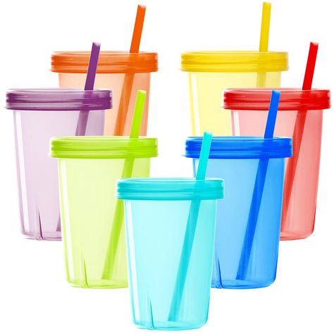 Poolside Picnic, Plastic Cups With Lids, Plastic Cup With Straw, Cups With Straws, Cups With Lids And Straws, Party Favor Cups, Baby Food Containers, Favor Cups, Toddler Cup