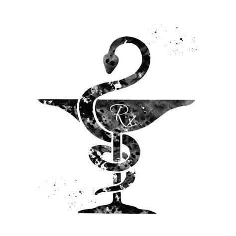 Pharmacy Tattoo Ideas Symbols, Rx Tattoo Pharmacy, Floral Caduceus Tattoo, Medical Caduceus Tattoo, Rx Pharmacy Logo, Caduceus Art, Pharmacy Symbol, Tattoo Patterns, Paint Vector