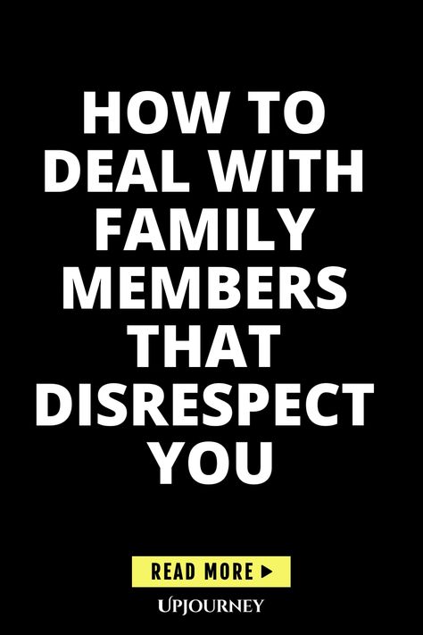 Struggling with disrespectful family members? It's important to set boundaries and communicate your feelings openly. Remember, you deserve to be treated with respect. Check out these helpful tips on how to deal with family members who disrespect you, and start prioritizing your well-being today. Family dynamics can be complex, but by establishing healthy boundaries and practicing self-care, you can navigate challenging relationships more effectively.