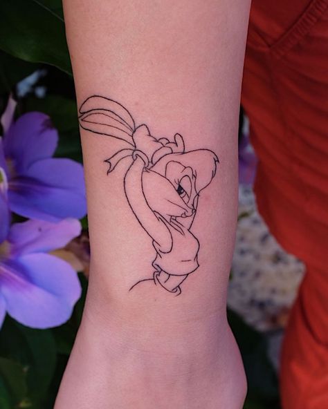 Nana | anime & manga tattoos✨ on Instagram: ““Don’t ever call me doll”💥🐰-little Lola bunny done at @levtattoos for Neta✨ . . . . #lolabunny #lolababe #bunnytattoo #cartoontattoo…” Grandma Tattoo Ideas, Lola Bunny Tattoo, Nana Tattoo Ideas, Tattoo Ideas Anime, Bunny Tattoo Ideas, Nana Anime Manga, Nana Tattoo, Grandma Tattoo, Anime Nana